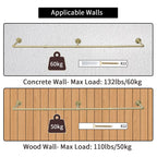 72" Wall Mounted Clothes Rack, Closet Rods for Hanging Clothes