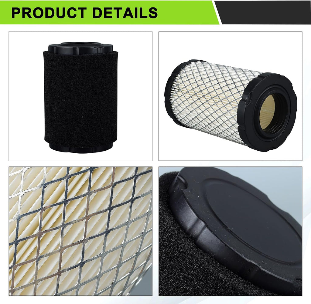 D130 D140 D110 D105 Air Filter for John Deere MIU14395 E130,2 Pack