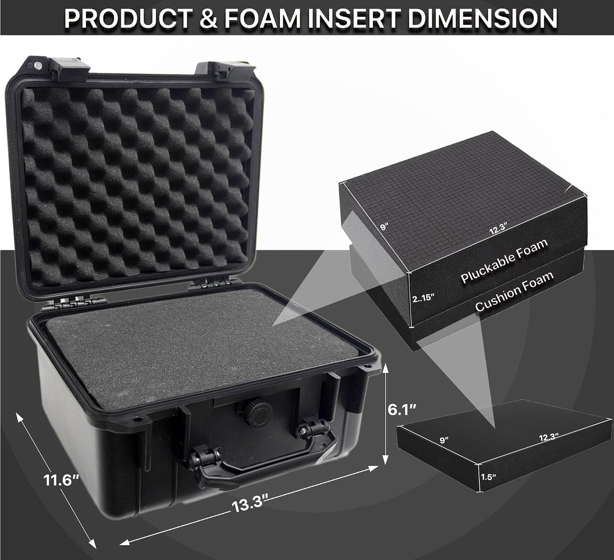 Tactical Hard Case WaterProof & Shock Proof With Custom Foam Insert