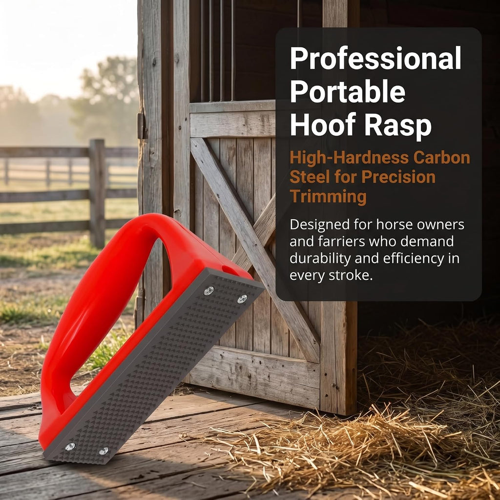 Mini Hoof Rasp for Horses Goats,Farrier Rasp, Ergonomic Portable Farrier Tool, Hoof Trimming File for Foals Ponies