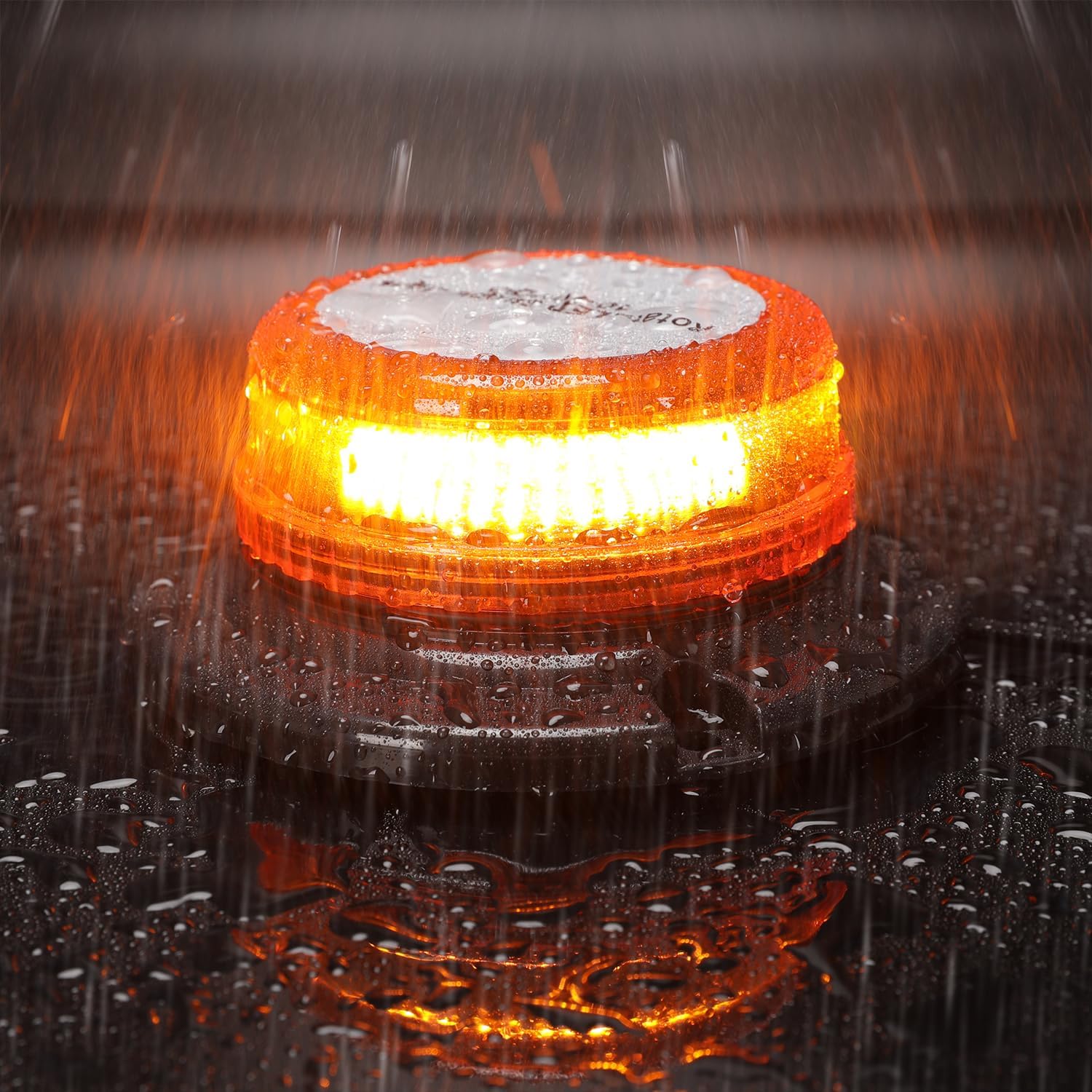 2 Pcs Beacon Lights LED Strobe Light Warning Safety Flashing Lights | 12V-24V Amber 36 LED with Magnetic and 16 ft