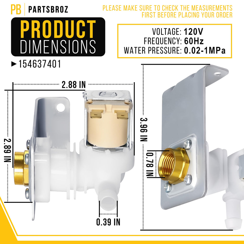 Dishwasher Water Inlet Valve for Frigidaire FFBD2404NS0A