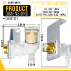 Dishwasher Water Inlet Valve for Frigidaire FGHD2471KW1