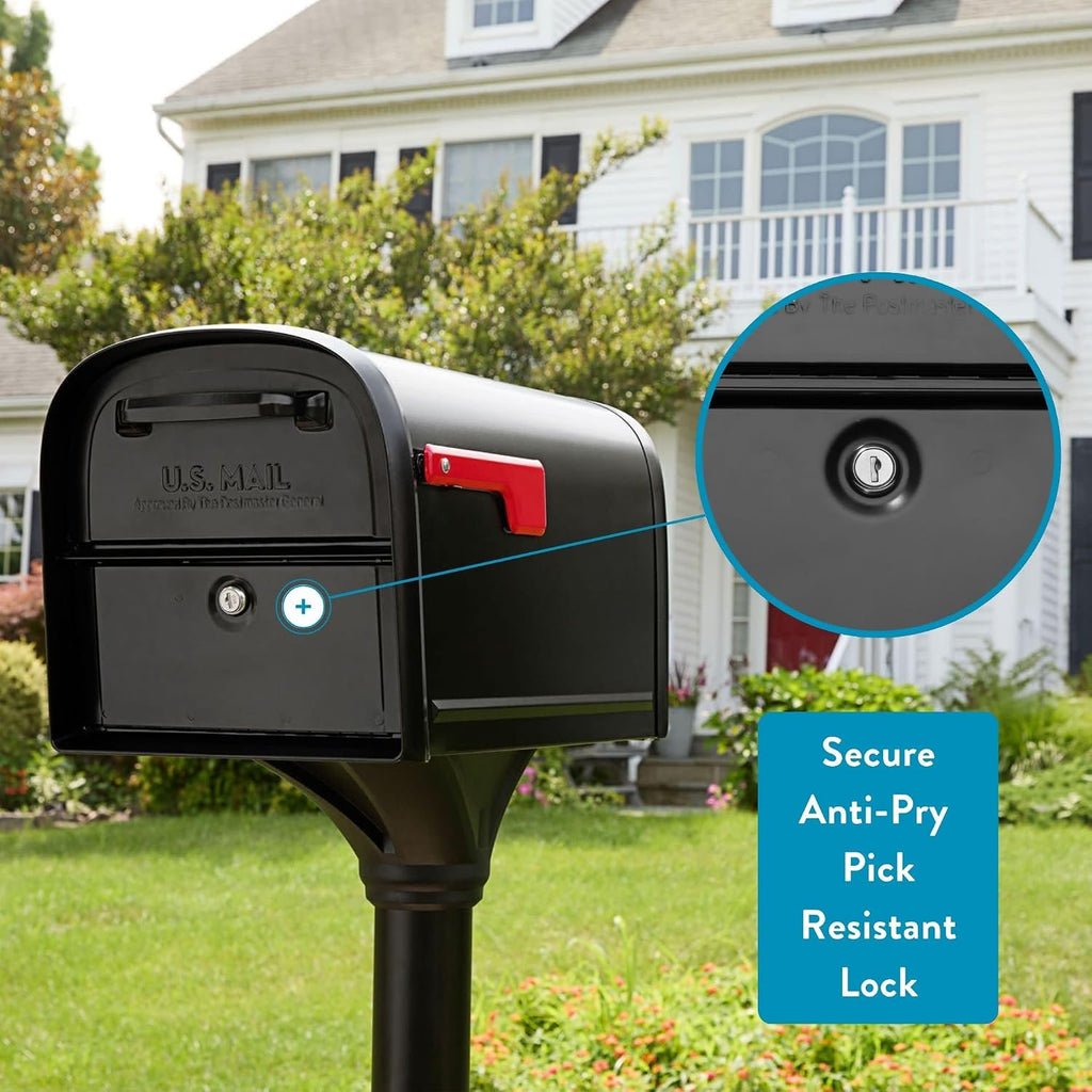 6300B-10 Oasis 360 Locking Parcel Mailbox, Extra Large, Black, 6300B-10 | Galvanized steel build with a secure steel