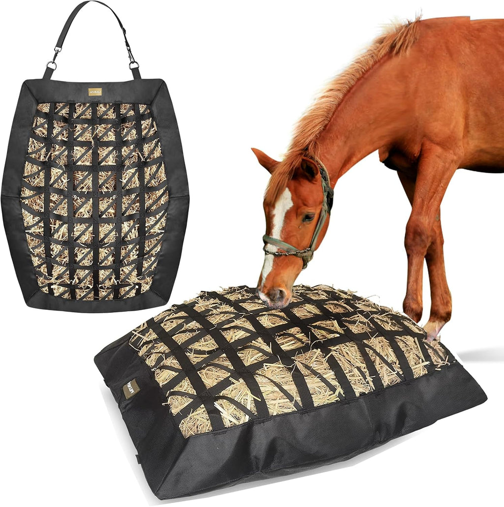 Hay Bag for Horses,Ultra-Slow Feed Hay Bag for Ground Feeding (1)