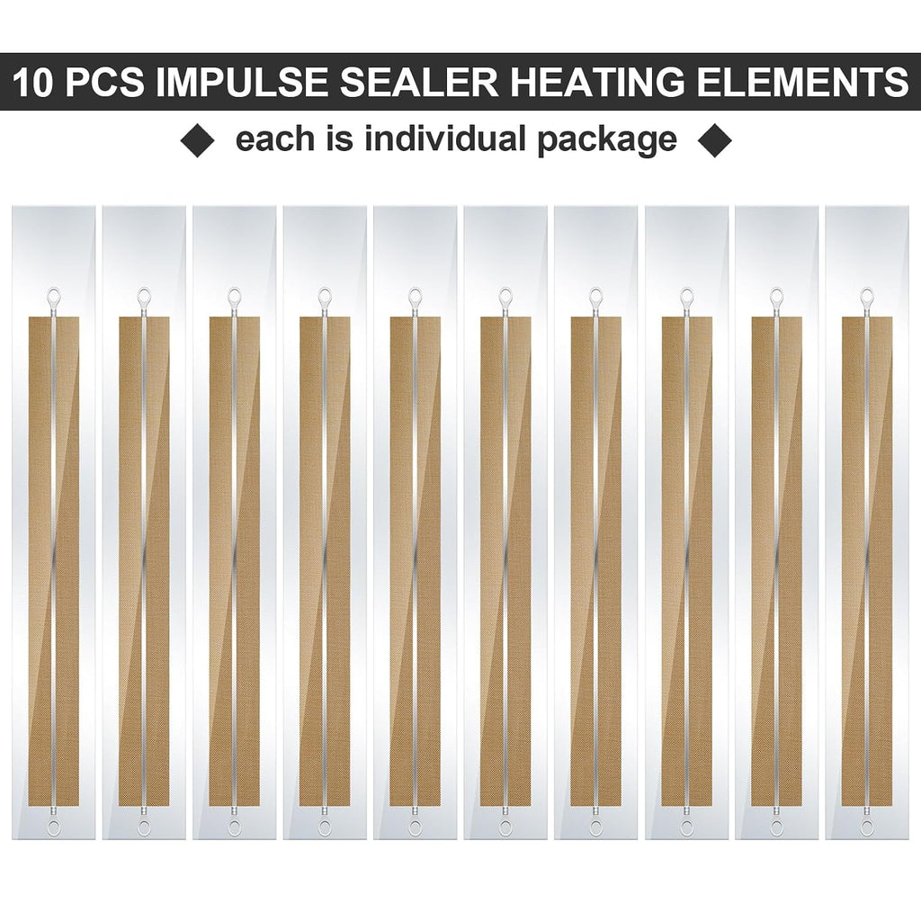 10 Pcs Impulse Sealer Replacement 8 In 2mm Heat Sealer Strip,200 mm