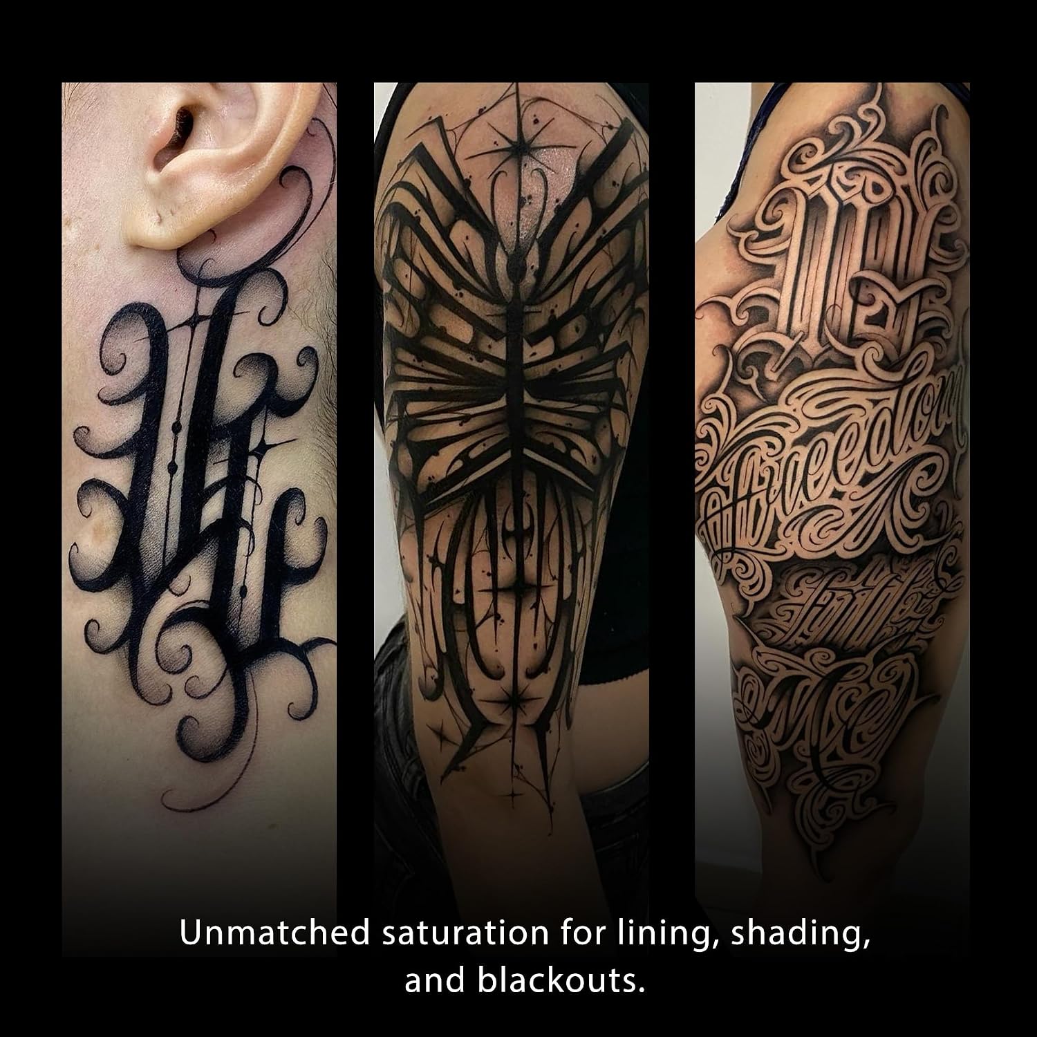 Tattoo Ink – Ultra Blak, Premium Black Tattoo Ink, Perfect for Lining and Shading, Smooth, Consistent Pigment, Vegan