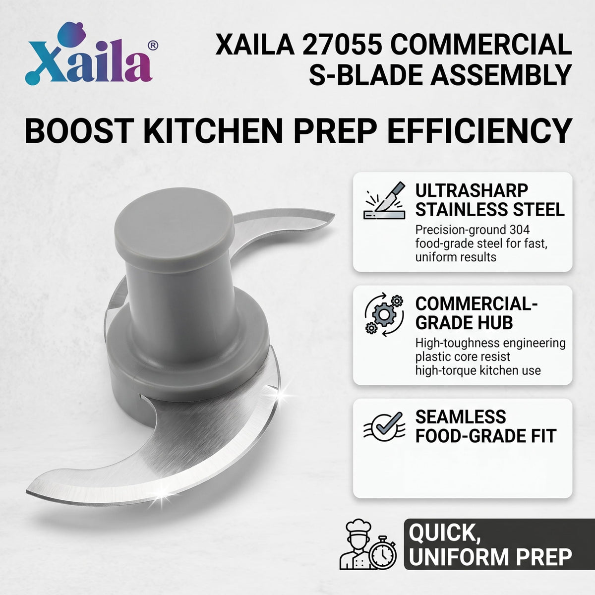 Xaila 27055 S Blade Replacement for Robot Coupe R2 Series Processor