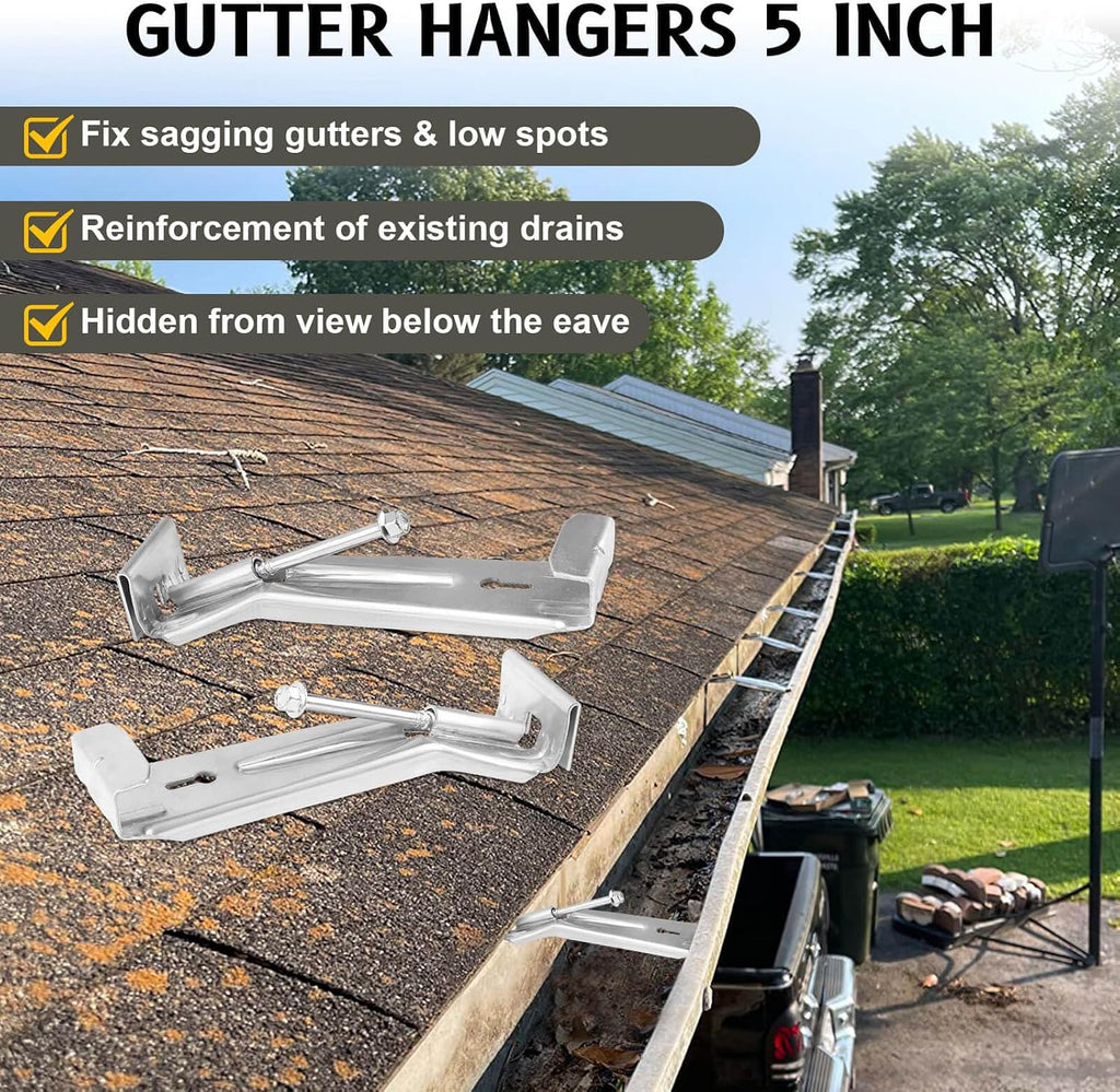 5 inch Gutter Hanger for K Style Aluminum Gutters, 20 Pcs