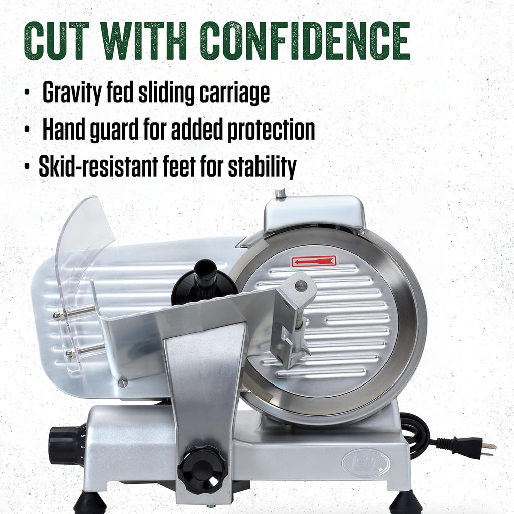 BigBite 10" Electric Meat Slicer, Kitchen Appliance for Home Use