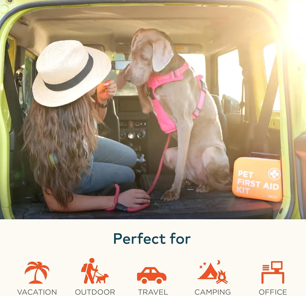 Cat & Dog First Aid Kit for Car - Pet Emergency Kit for Home Office Travel – Dog Camping Essentials with Digital