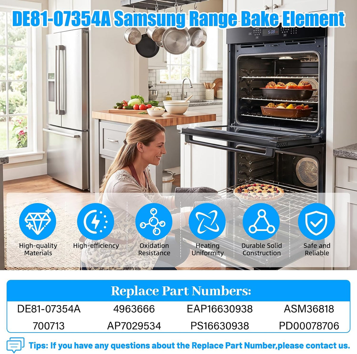 DE81-07354A Electric Broil Element For Samsung Dacor Oven Heating Element