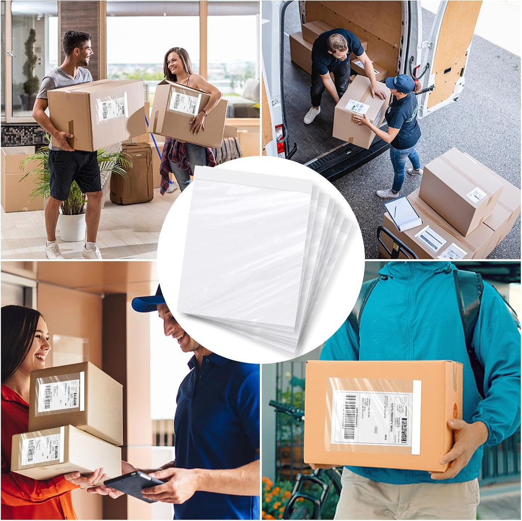 4.5'' X 5.5'' Packing List Envelopes Clear Self-Adhesive Top Loading Mailing Packing List Pouches Shipping Label