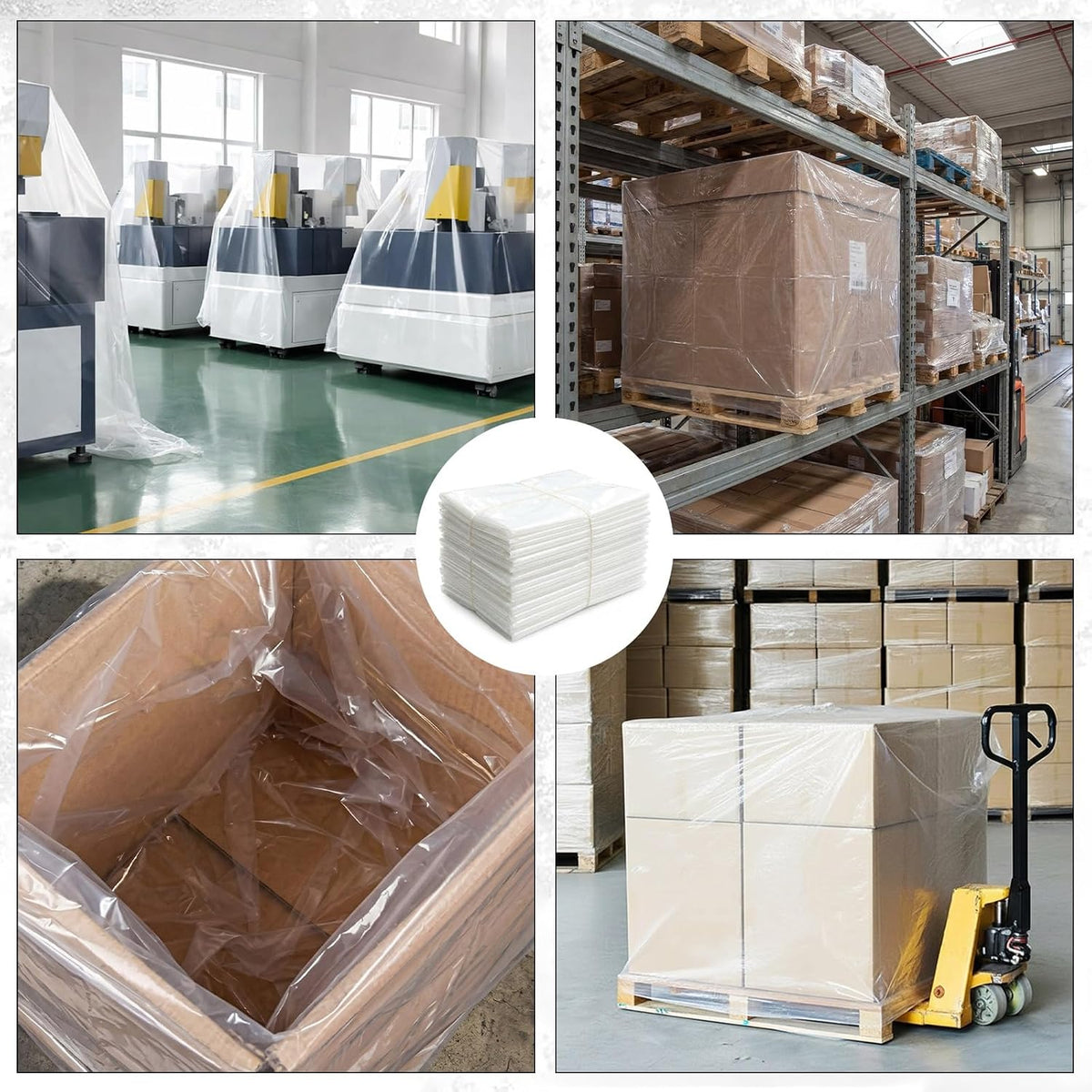 20 Pcs 48 x 60 x 48 Inch Clear Pallet Covers