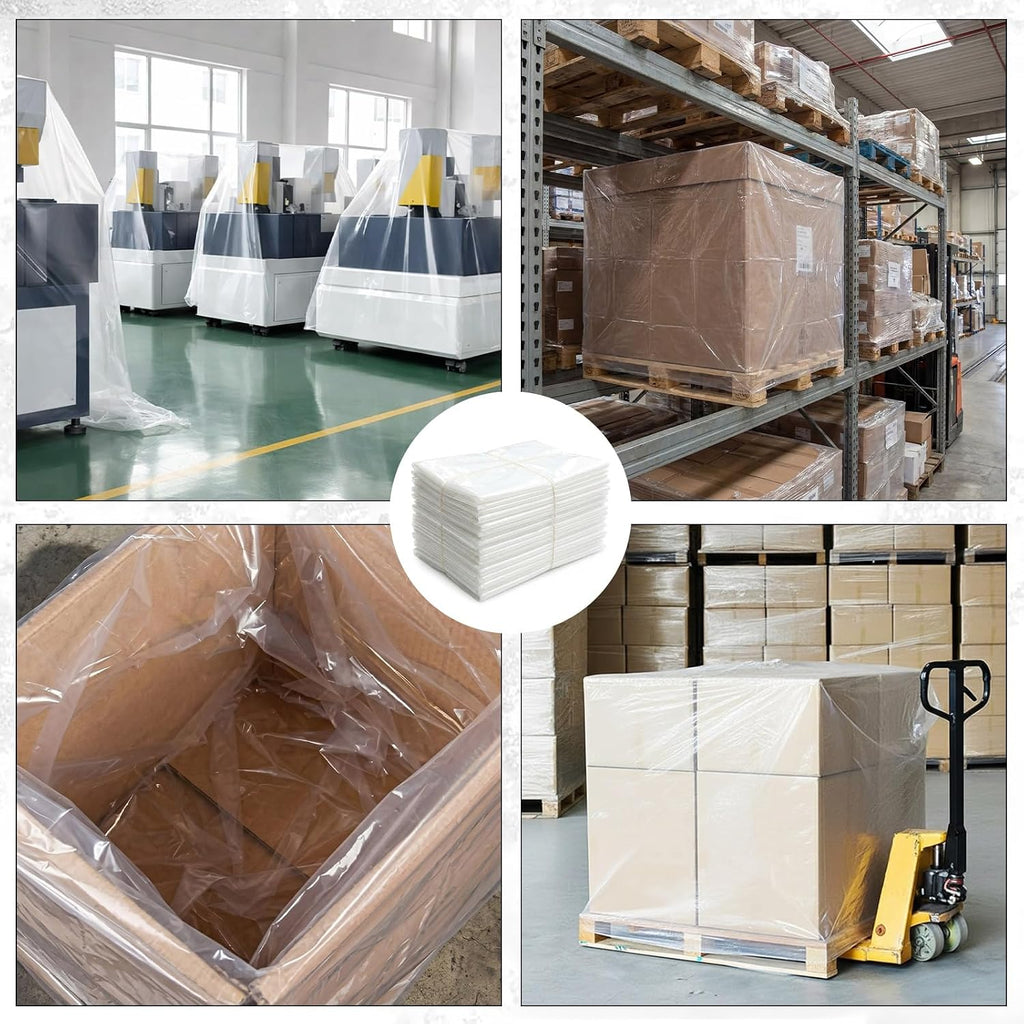 2 Pcs 48 x 48 x 60 Inch Clear Pallet Covers
