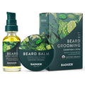 Beard Grooming Kit, Organic Beard Oil Bottle + Organic Beard Balm Tin, Subtle Masculine Scent, Organic Mens Beard