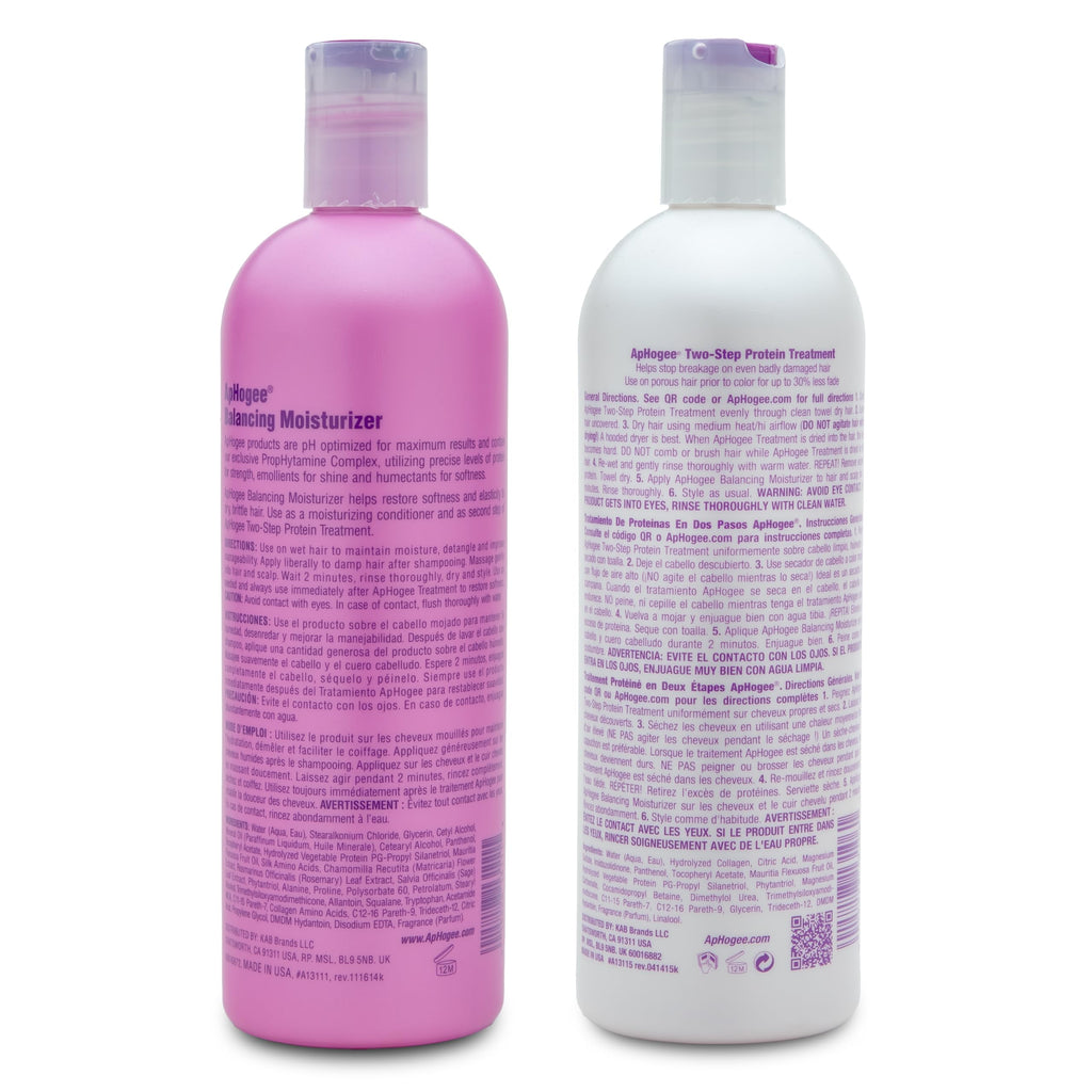 Hair Care Double Bundle – Two-Step Protein Treatment (16 fl oz) & Balancing Moisturizer (16 fl oz)