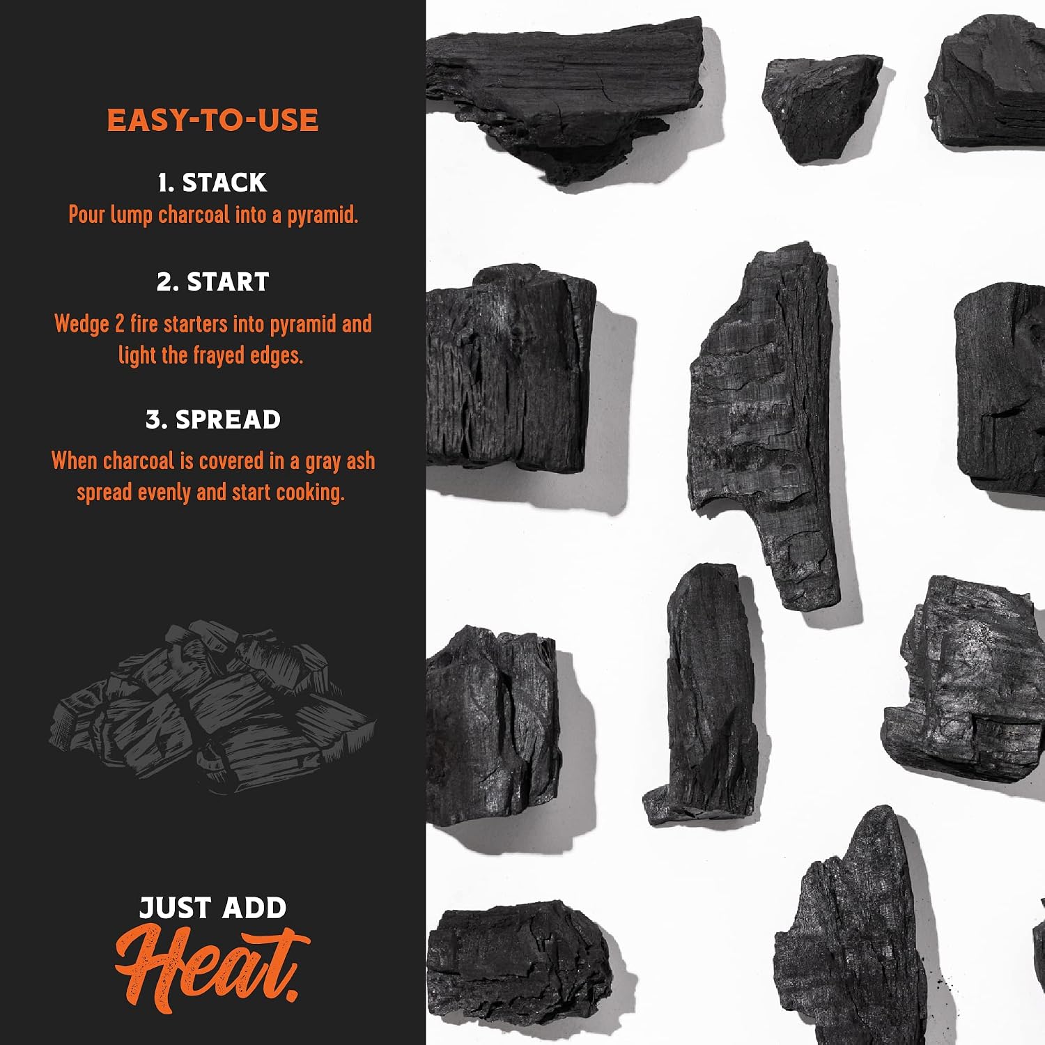 Premium All Natural Hardwood Lump Charcoal