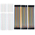 Breadboard Jumper Wires Kit, 2Pcs 830 Tie Points & 2Pcs 400 Tie Points & 120 Pcs Multicolor Jumper Wires for Electronics Projects