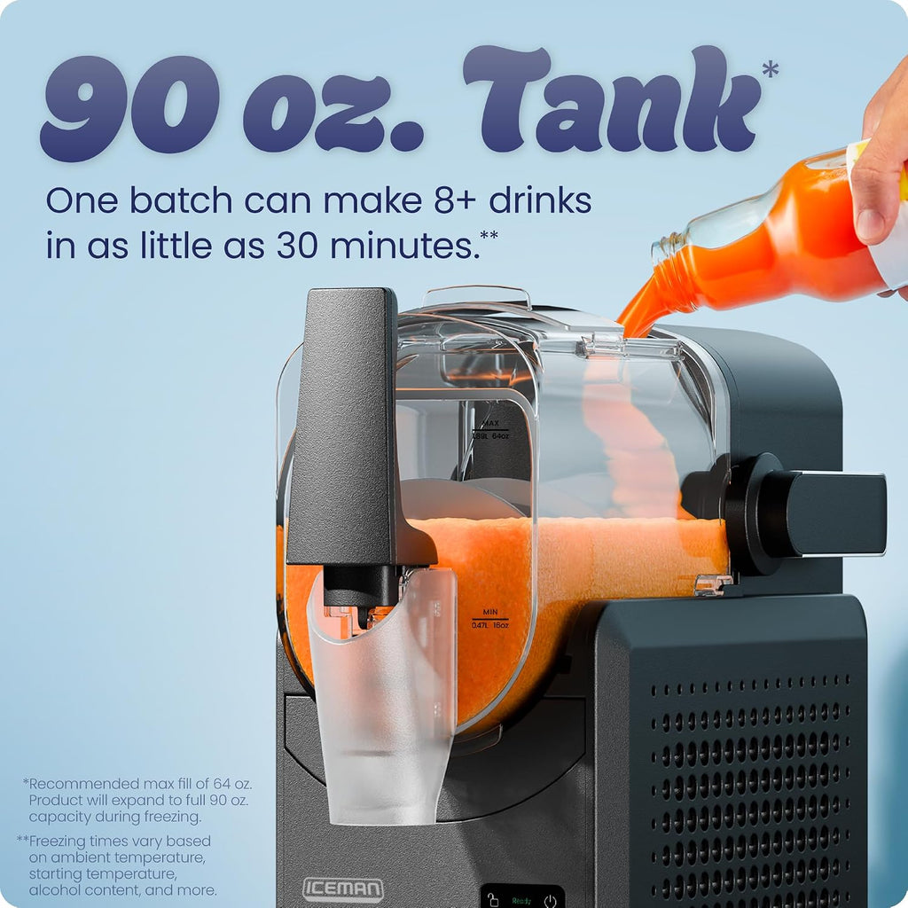 by Chefman Slush-Ease MAX 90oz Slushie Machine, 64oz Liquid Capacity Frozen Drink Maker & Slushy Machine with 5