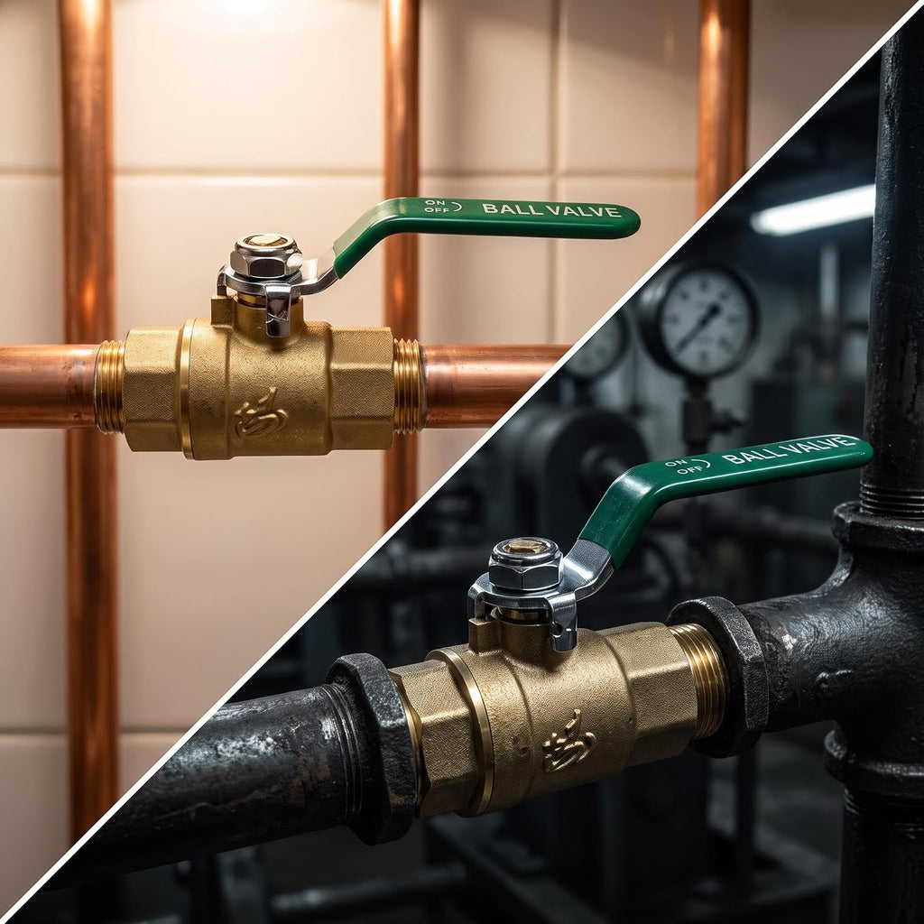 Brass Ball Valve 3/4 Inch NPT, 2 Pack Shut Off Valve