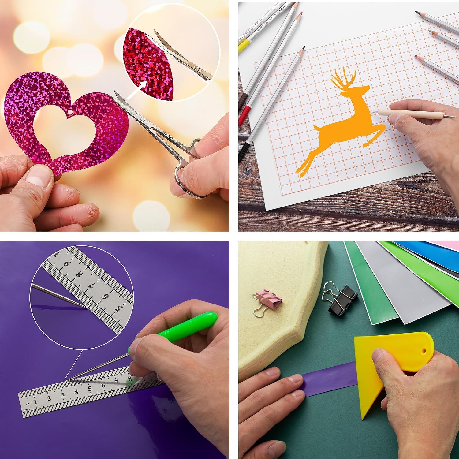 Craft Vinyl Weeding Tools Kit - DIY Art Work Cutting, Scrapbook, Lettering