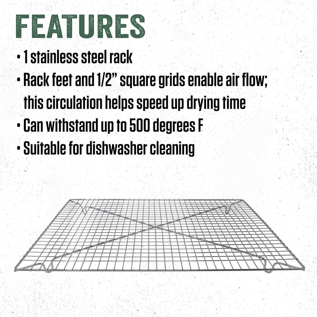 Products 18" by 13" Jerky Rack, Compatible with Jerky Pan, Stainless Steel
