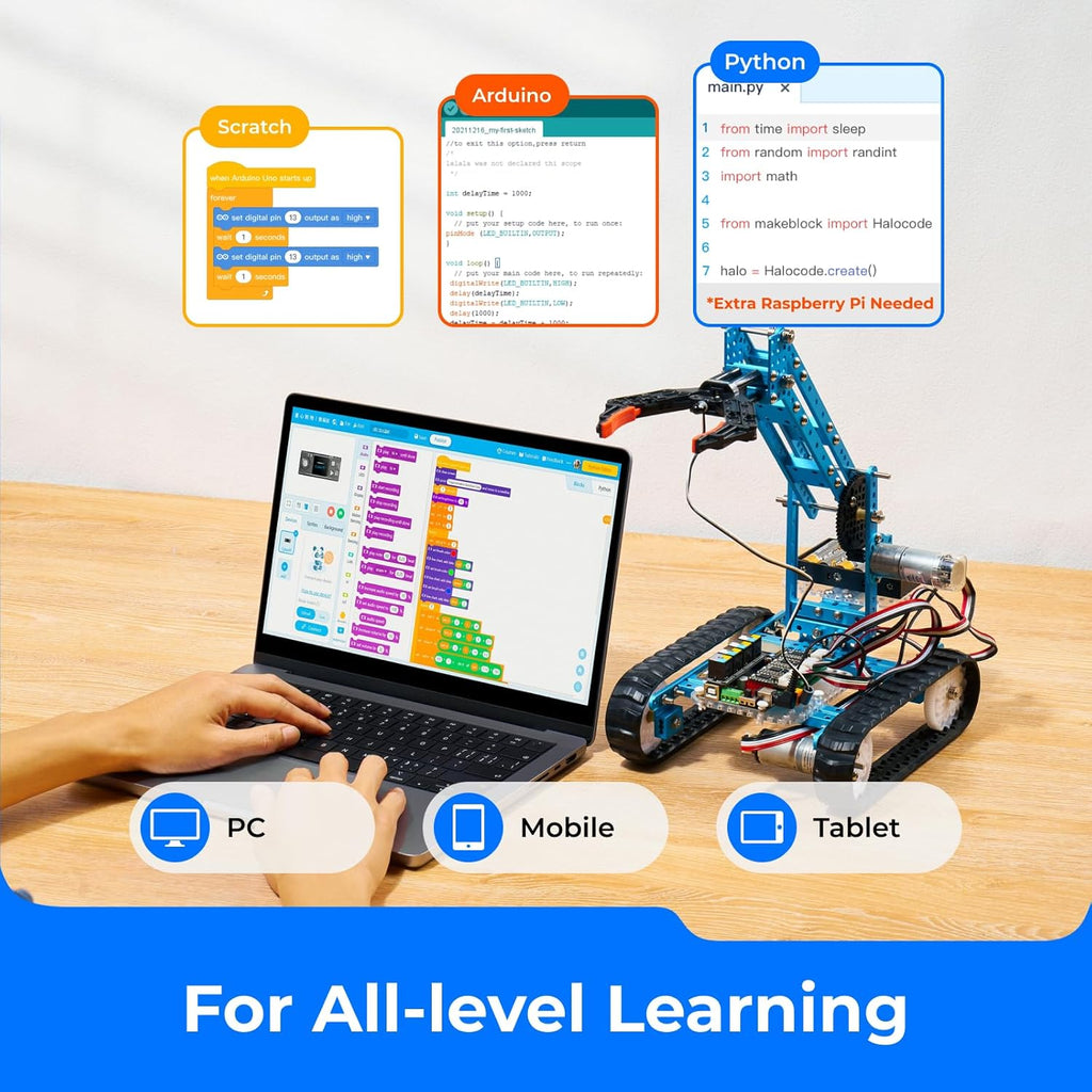 mBot Ultimate 10 in 1 Robot Building Kit for Teenagers & Adults | App Remote Control Robot Building Toys, Compatible