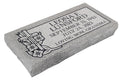 Headstone Marker- 20 x 10 x 3 - Monument Granite - Includes Engraving - Multiple Designs