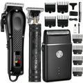 3-in-1 Hair Clippers for Men with LED, Beard Trimmer & Foil Shaver