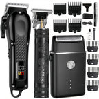3-in-1 Hair Clippers for Men with LED, Beard Trimmer & Foil Shaver