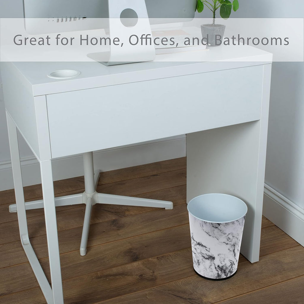 5 Liter Small Wastebasket | Round Open Top | Trash Can | Bathroom | Bedroom | Kitchen | Office | Dorm | Disposal