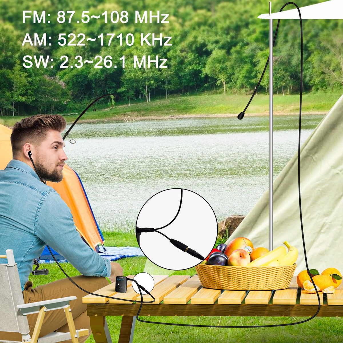 AM FM SW Mini Radio: Weight 27 Grams, Watch Size, Rechargeable USB, Personal Pocket Radio, OLED Screen, Clip, Button