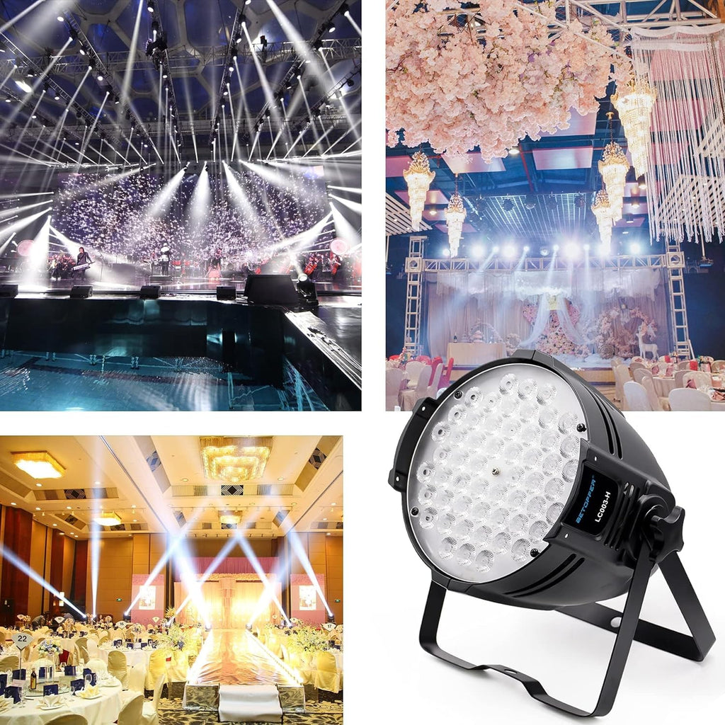 54*2W Warm/Cold White LED DMX COB Stage Spotlights for Concert(4) | 120W,Ra>90,Warm/Cold White,High