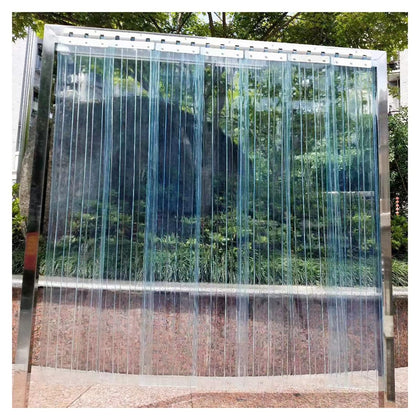 Strip Curtain Door Curtain Transparent PVC Strip Curtains Balcony Door Curtain，Windproof Waterproof PVC Strip Stable