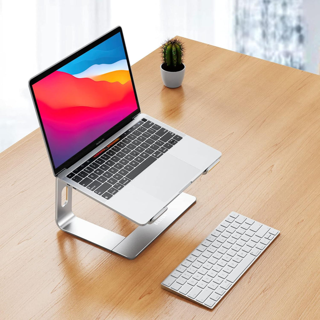 LS03 Aluminum Laptop Stand, Ergonomic Detachable Computer Stand, Notebook Riser, Laptop Mount Compatible with Air