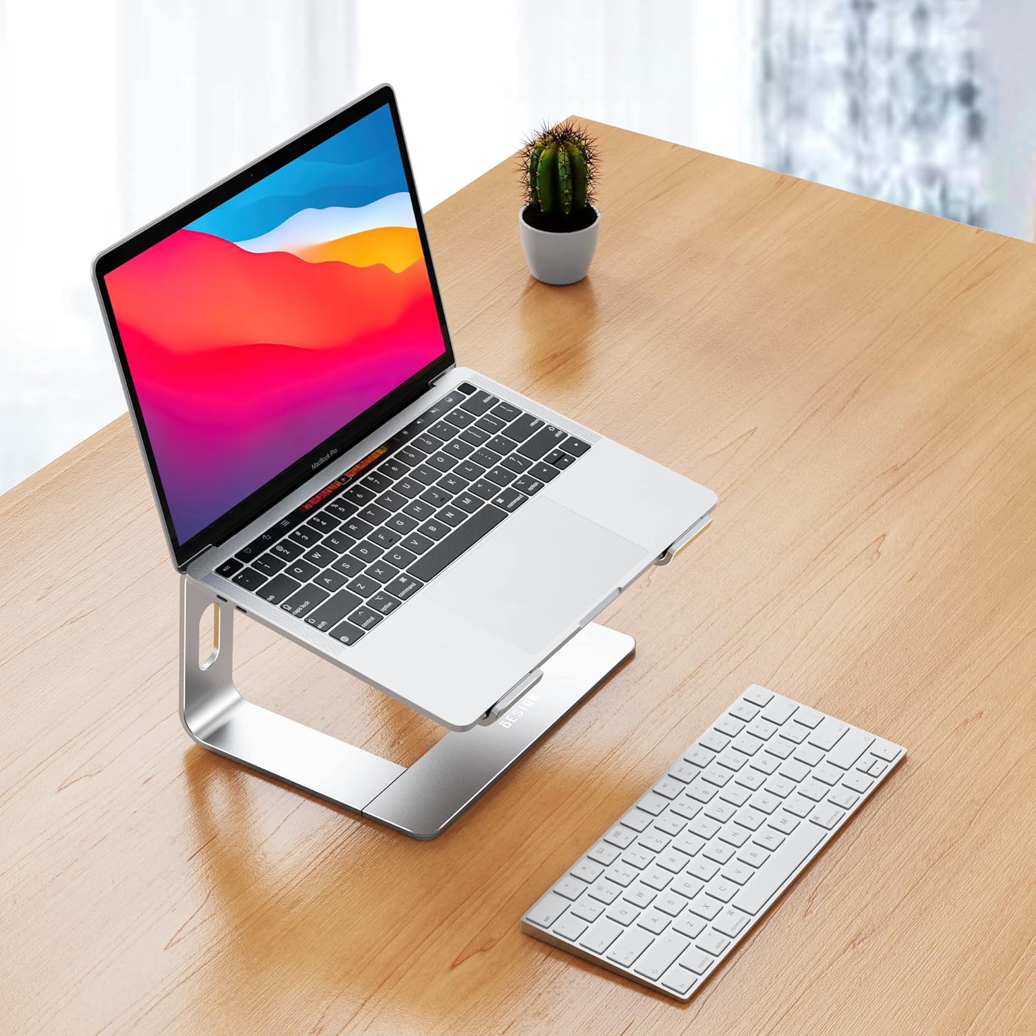 LS03 Aluminum Laptop Stand, Ergonomic Detachable Computer Stand, Notebook Riser, Laptop Mount Compatible with Air