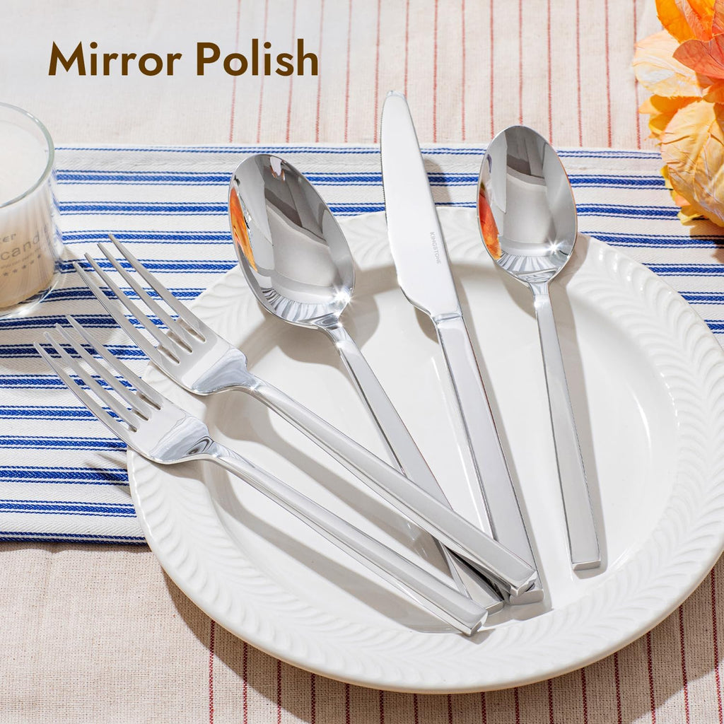 Silverware Set for 12, 60 Piece Flatware Set, Stainless Steel