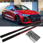 2PCS Universal Car Side Skirts, 86.6" Side Skirts Splitter Lip