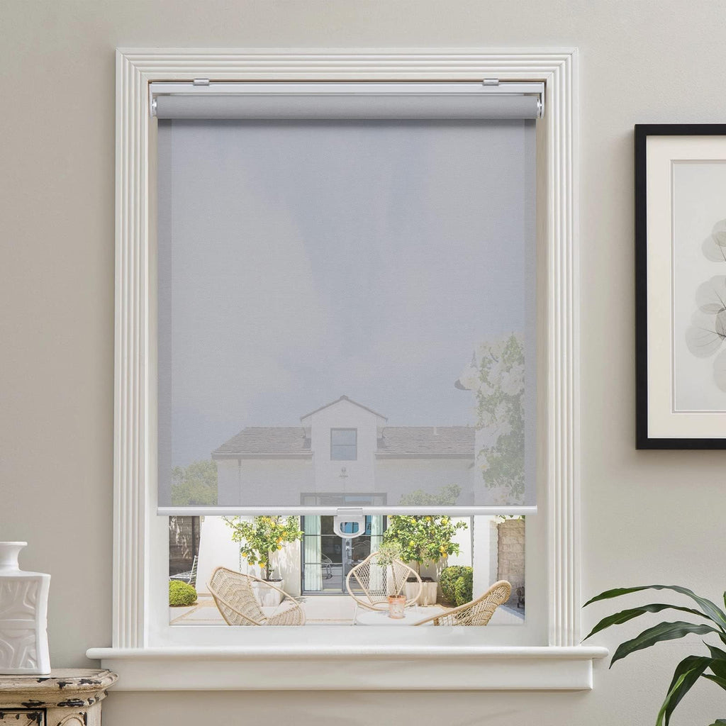 Light Filtering Roller Shades for Indoor Windows, 59" W x 72" H, Grey