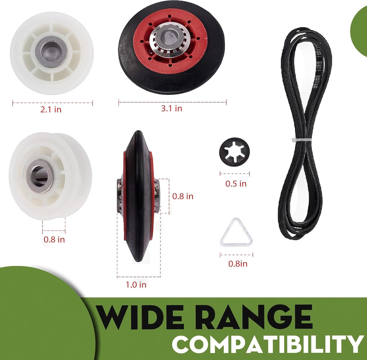 Dryer Repair Kit for Whirlpool YWED6120HC1 WED7120HW0 WED8600YW0