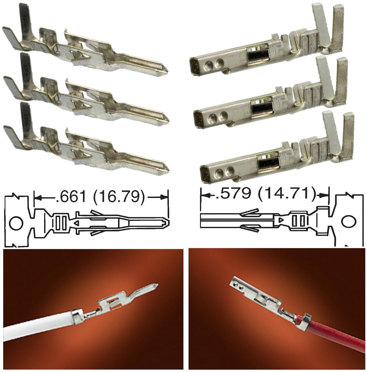 Molex 6 Circuit Wire Connector - 5 Complete Conn. w/Pins Mini-Fit Jr