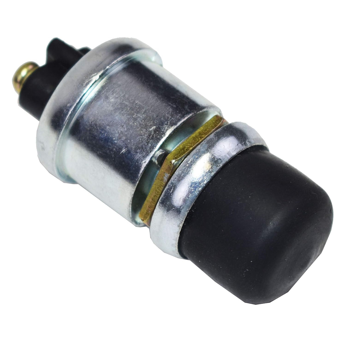 A-Team Performance Momentary Push Button Switch - Neoprene Cap & Panel Mount Start Button in 5/8-Inch Hole - Screw Terminal - Universal Fit, Black