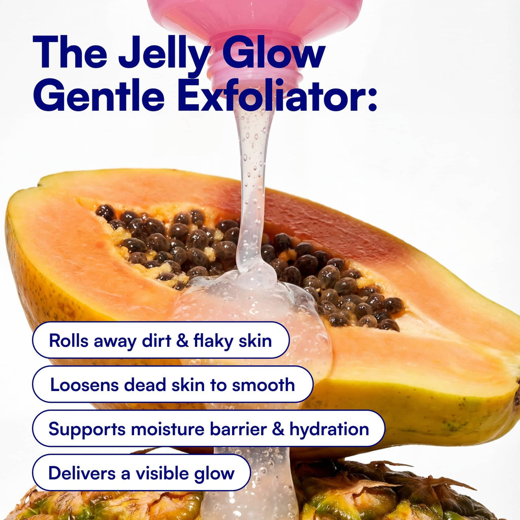 Jelly Glow Peel Enzyme Cleanser and Exfoliator - 4 Oz - Vegan Formula
