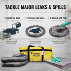 FlashDry Portable Universal Spill Kit Bag, Hazardous Clean Up Kit - 2 Kits