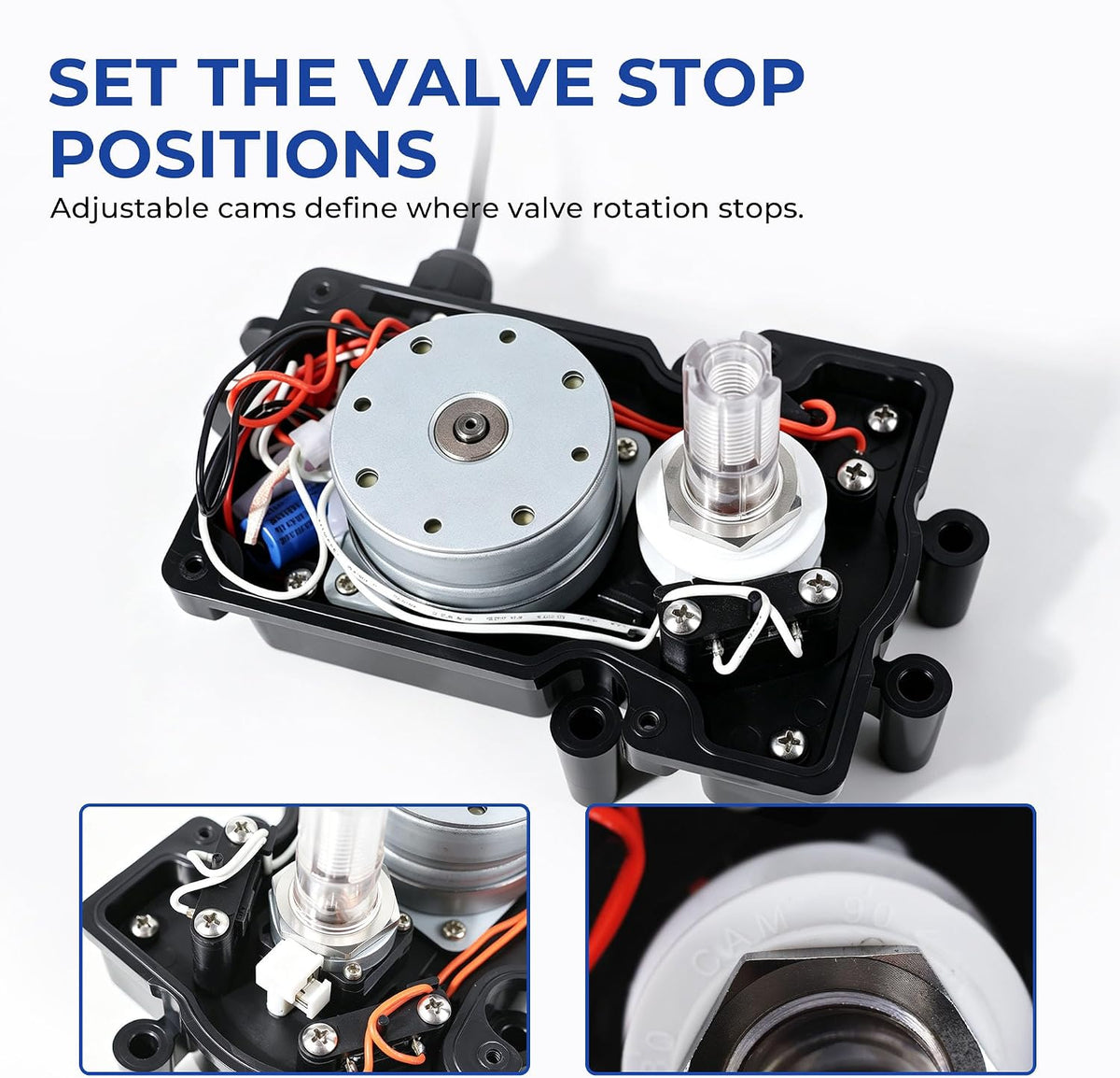 TPE24V Pool Valve Actuator Replacement for 24VAC, 2-Way & 3-Way Valves
