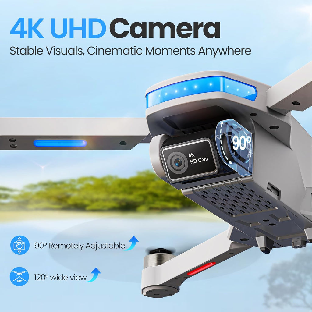 Drones with Camera for Adults 4K, GPS Drone, One-Key Auto Return | Brushless Motor, Under 249g, 46 Mins Flight Time