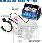 Runleader RL-HM011F Digital Hour Meter, Small Engine Tachometer