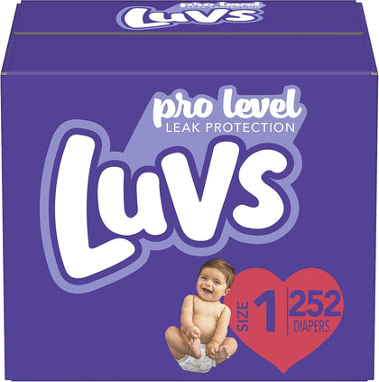 Diapers,Size 1 (8-14 lb), 252 Count