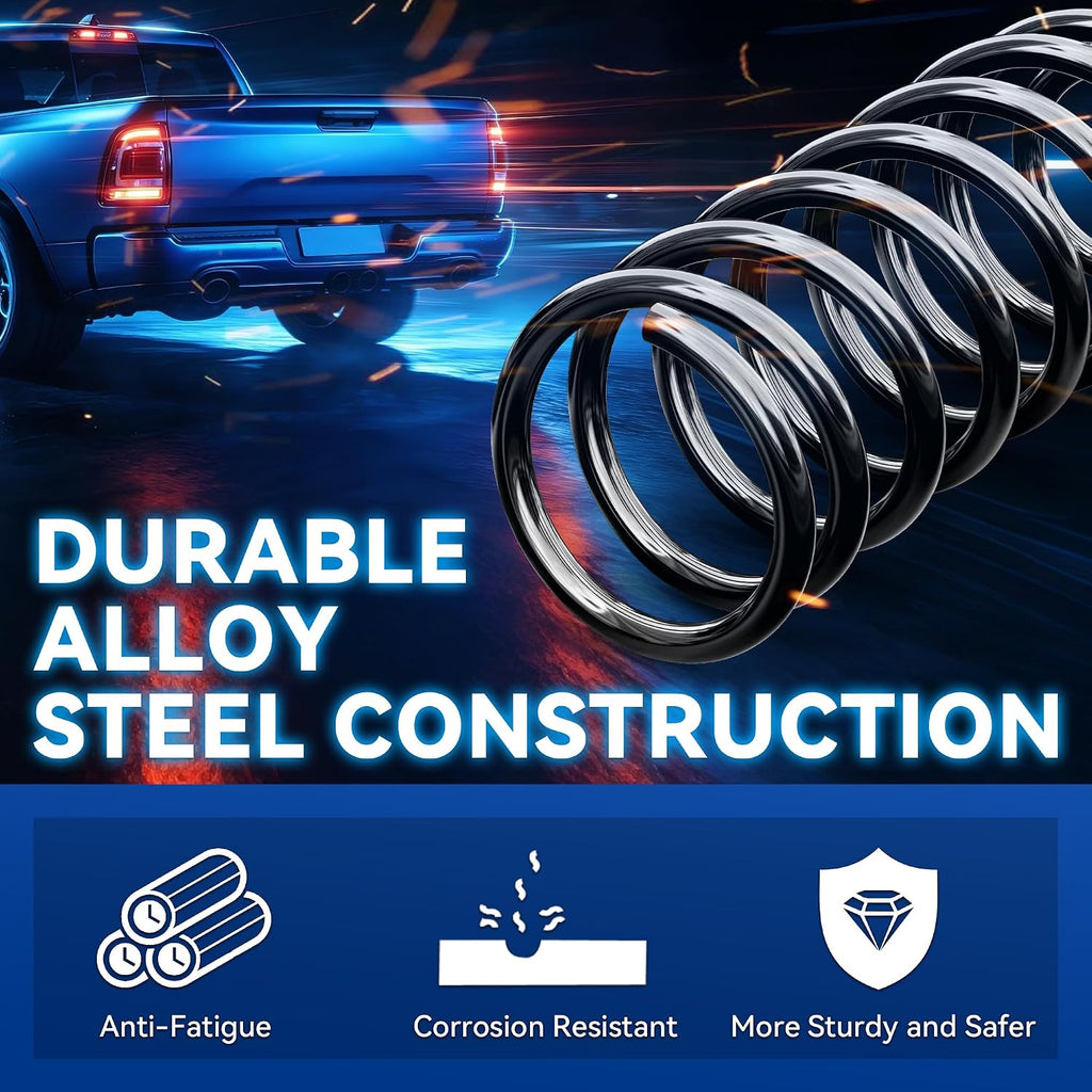 Heavy Duty Rear Coil Springs Compatible with 2009-2018 Ram 1500 2WD 4WD